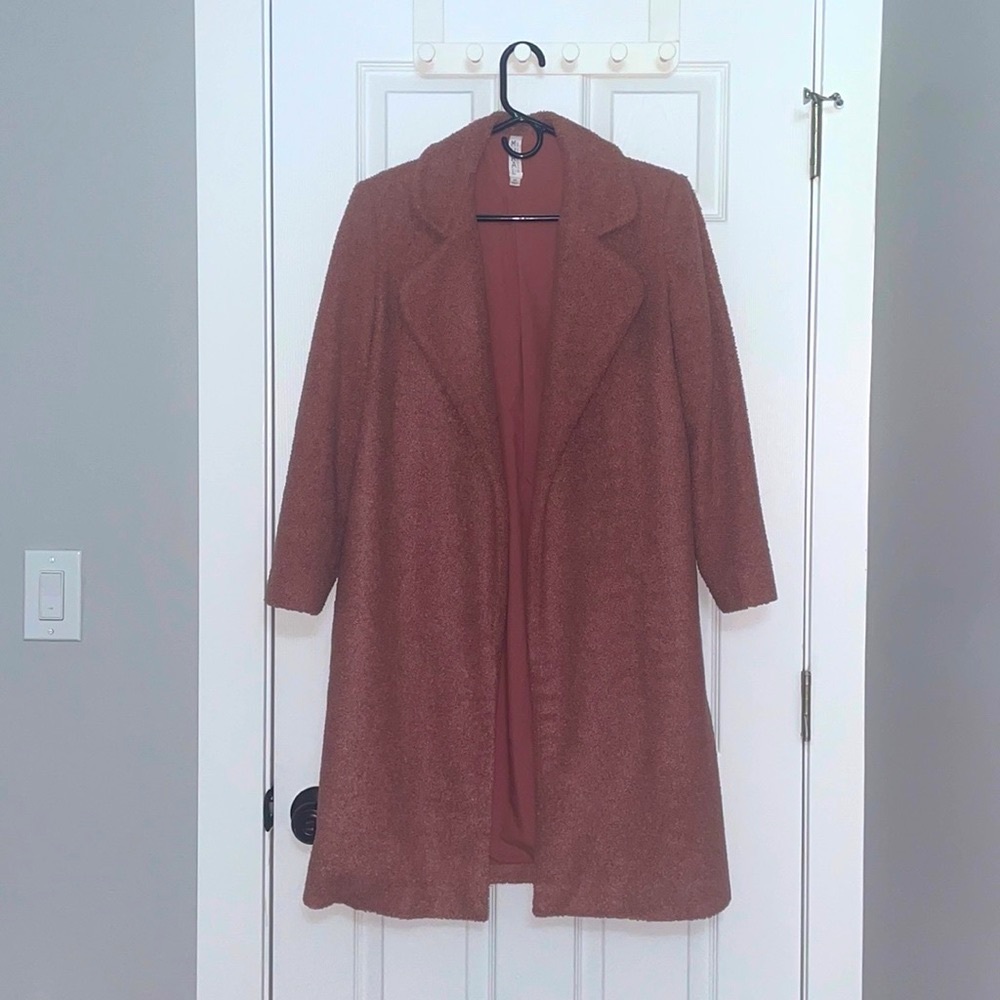 MURAL - long open teddy coat